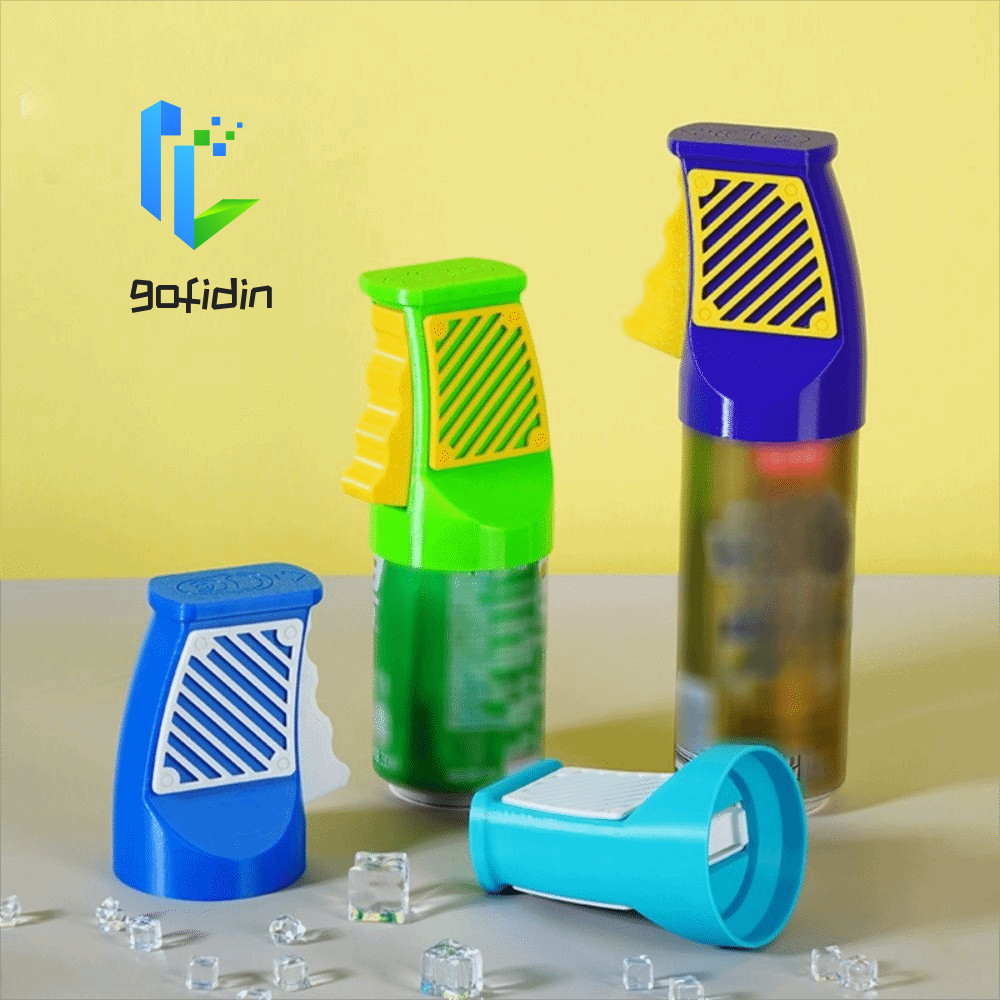 Dụng cụ mở nắp chai nước giải khát GOFIDIN, Thiết kế chống tràn Dụng cụ mở hộp in 3D chống mài mòn, Máy ép nhựa loại có thể loại bỏ nắp Soda Can