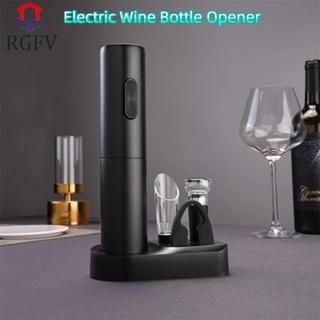 RGFV Nút chai tự động, Máy cắt giấy bạc Dụng cụ mở chai rượu vang điện 5 in1, Dụng cụ mở tự động Nút chặn chân không Nút chai rượu vang đỏ Hộ gia đình