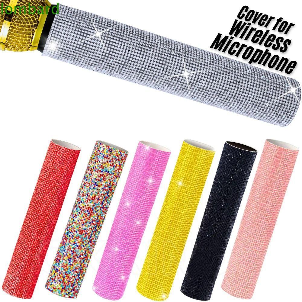 Vỏ micro kim cương giả LOMBARD, Micro không dây Micrô bạc vàng Tay áo trang trí, Đồ trang trí sự kiệ