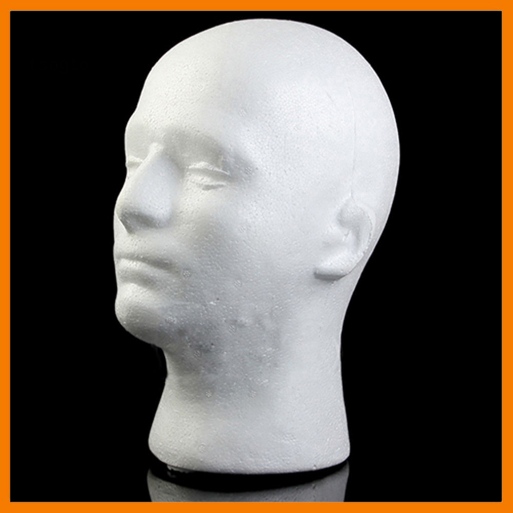 [TS] Nam Mannequin Head Foam Wig Stand Manikin Head Wig Cap Holder cho Store Salon Home