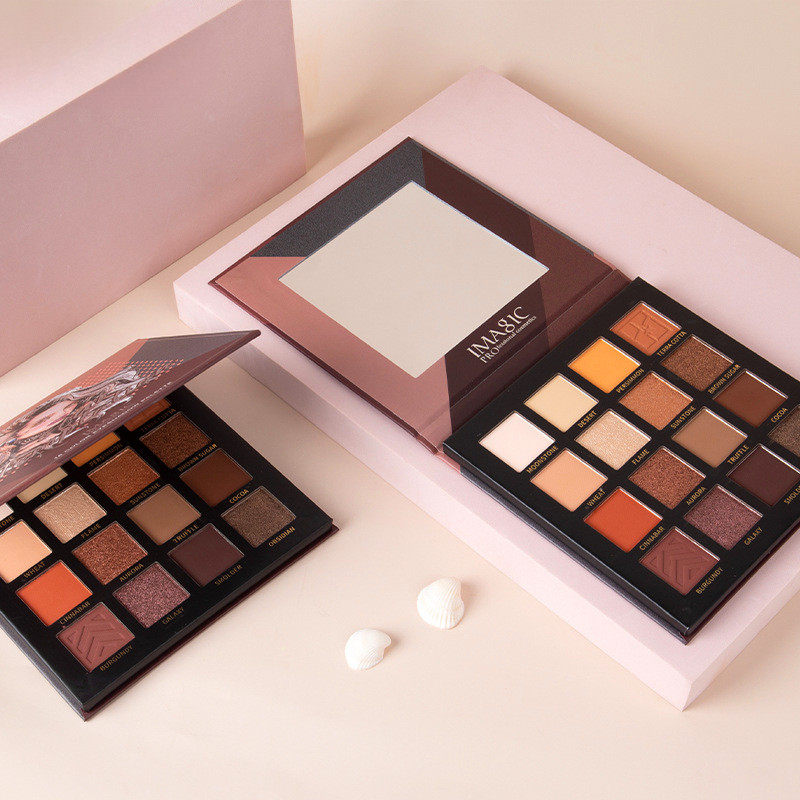 [Hàng có sẵn] Bảng phấn mắt IMAGIC Novice 16 màu Đất cam Nâu mờ Ngọc trai Phân cực Phấn mắt Trang đi