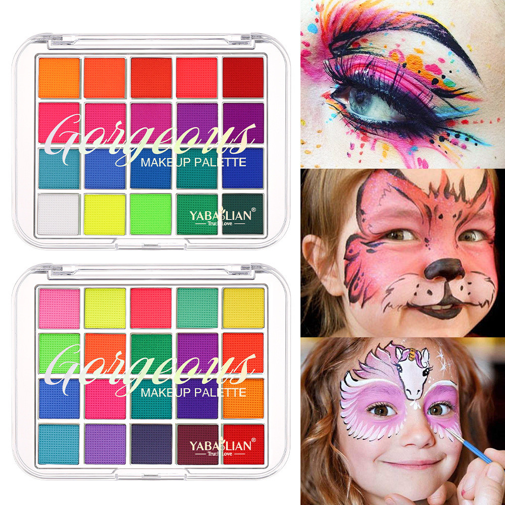 Eye Shadow Face Palette Beauty Body Face Painting Graffiti Face Color Eyeshadow Easy to Clean Face M