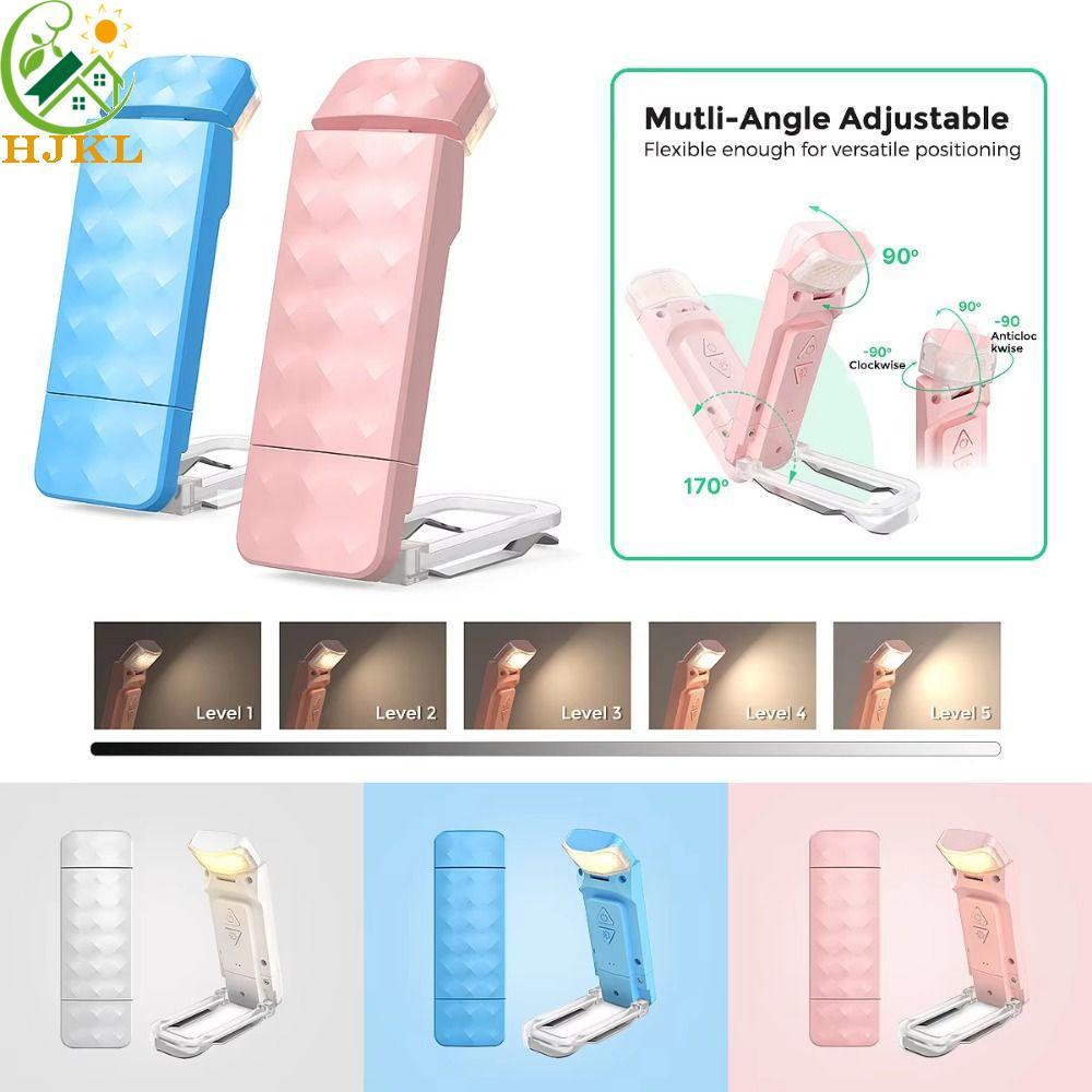 HJKL Clip on Book Light, Flip Sạc Mini LED Book Light, Mini LED Bảo Vệ Mắt Xoay Clip Để Bàn Đánh Dấu