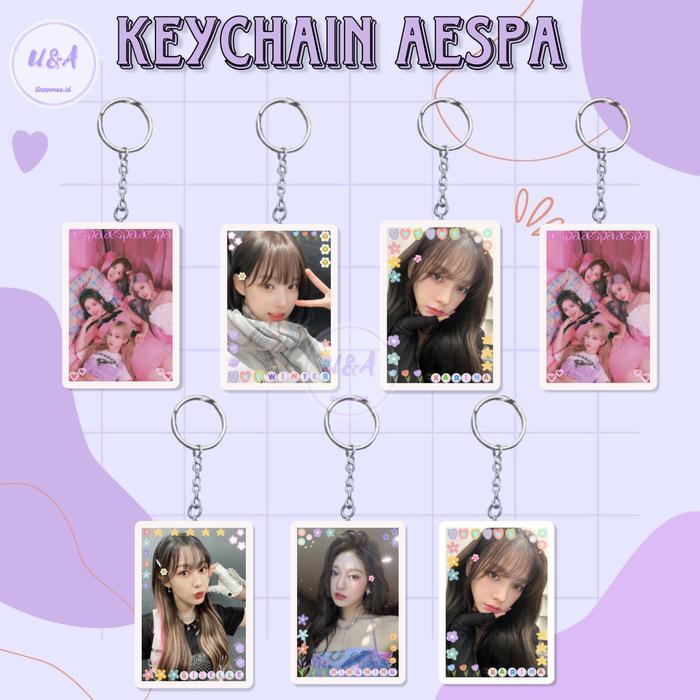 GANTUNGAN KUNCI AESPA Karina Winter  Keychain Acrylic Aesthetic - Group Aespa
