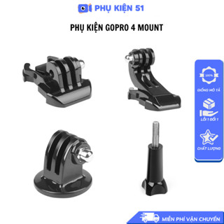 Phụ kiện cơ bản 4 mount  Cho GoPro Hero 11 10 9 8 7 6 5 Go Pro, Actioncam
