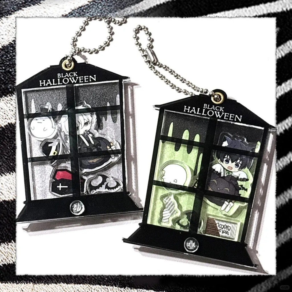 Móc khóa Shaker Blue Lock Nagi Seishiro Isagi Yoichi mẫu Black Halloween Mica Acrylic cao cấp trang 