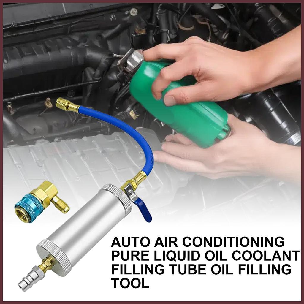 Ac Oil Injector Tool Auto Injector Dụng cụ làm mát động cơ thay thế ô tô dành cho người dùng gia đìn