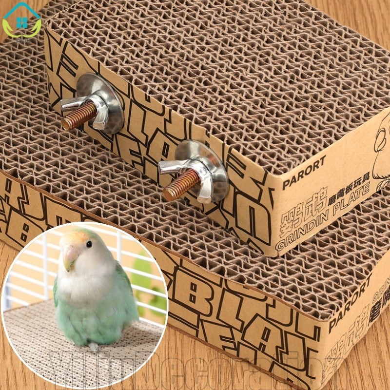 2-1Pc Vẹt Perch Paper Platform - Pet Bird Shred Paper Plaything - Chống Cắn, Mềm - Bảng Mài Chân Chi