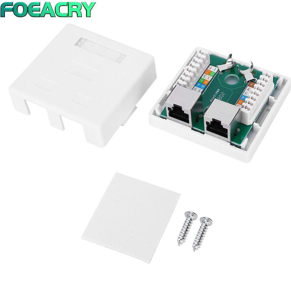 Hộp gắn FOEACRY RJ45-8P8C, có ốc vít và băng keo hai mặt Cat 5e Shield Surface Mount Box, Dễ dàng gắ