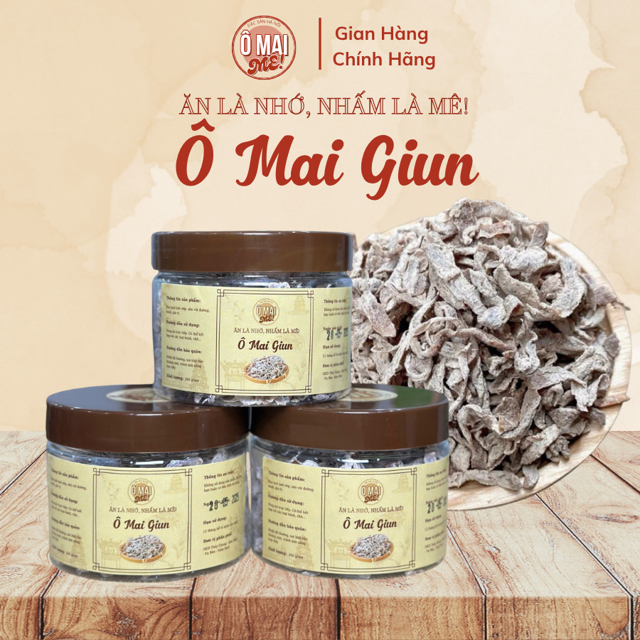 Ô Mai Giun Tuổi Thơ, Ô Mai Giun Sợi chua ngọt Đu Đủ Sấy - Đặc Sản Hưng Yên