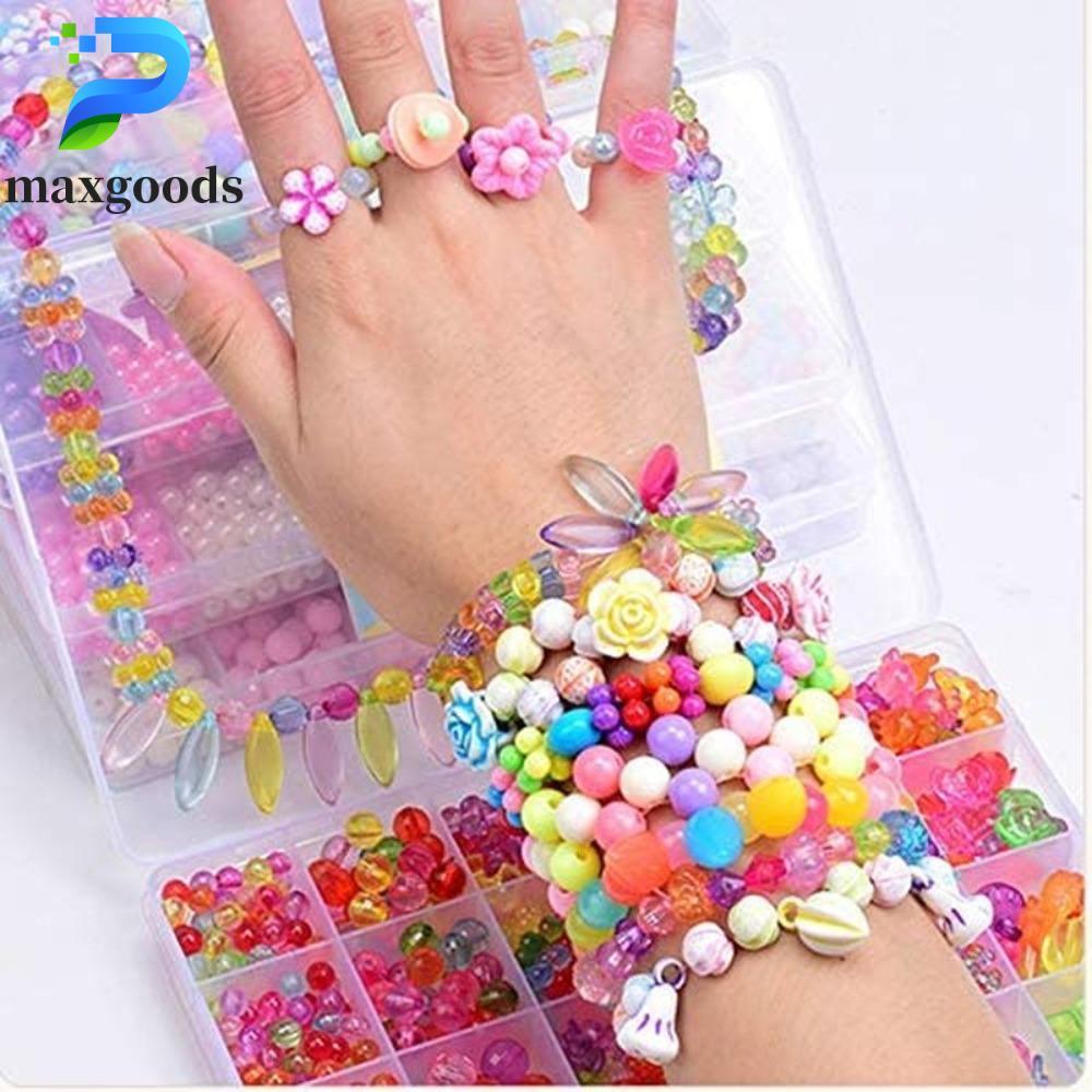 MAXGOODS DIY Handmade Đính Hạt Bộ Đồ Chơi, Nghệ Thuật Thủ Công DIY Bộ Đồ Chơi Để Làm Vòng Tay Hạt Đồ