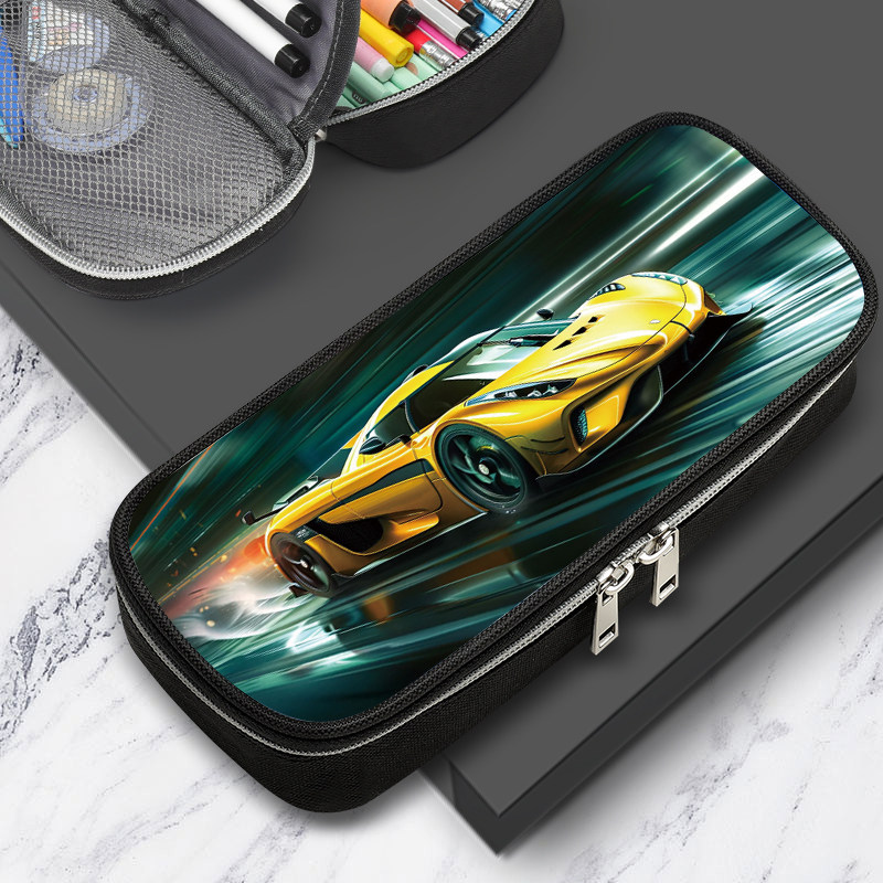 Sedan Xe Thể Thao Nam Và Bé Gái 39 Hộp Văn Phòng Phẩm Trường Tiểu Học Túi Bút Chì Nhiều Lớp Dung Tíc