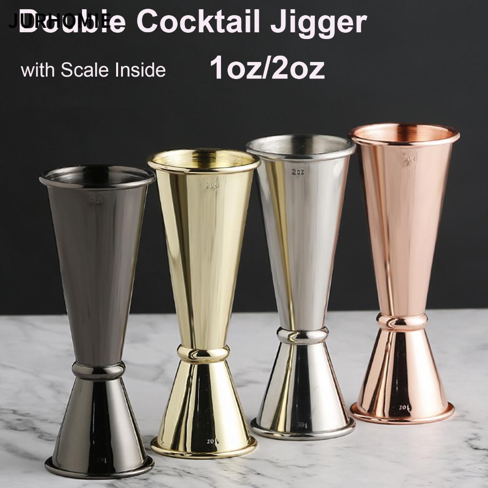 JURHOMIE 1oz 2oz Double Cocktail Jigger Double Bartender Measure Cup Thiết kế kép với thước đo bên t