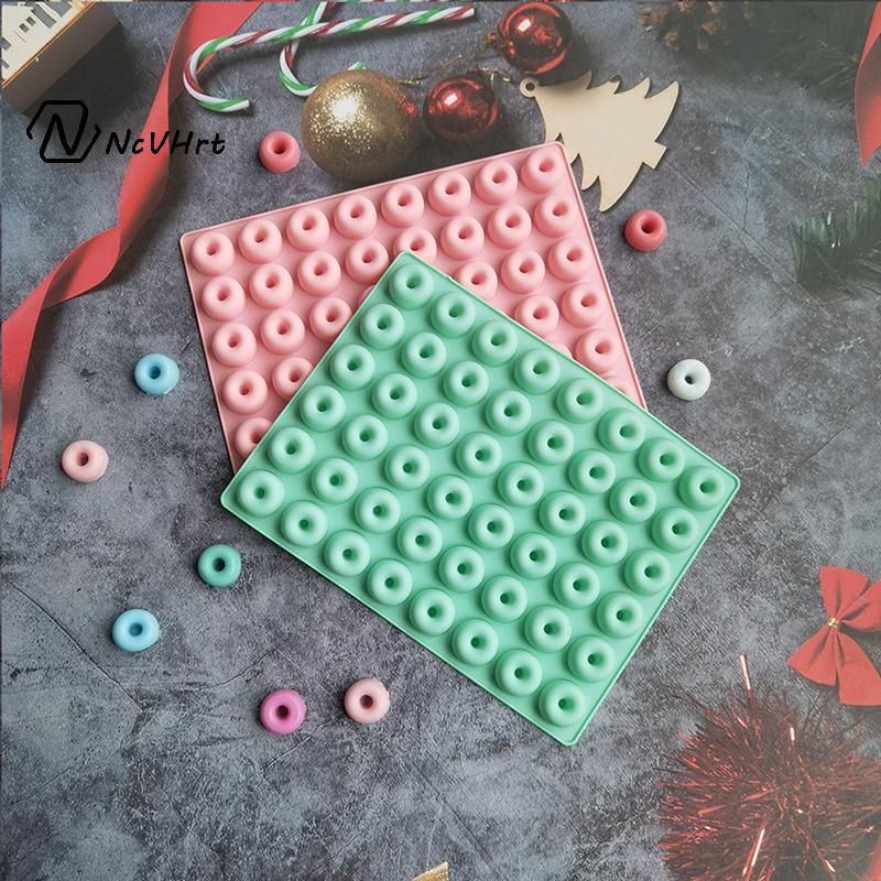 NcVHrt Mini Donut Chảo Khuôn 48 Khoang Silicon Nhỏ Donut Khuôn Muffin Cho Khay Nướng Khuôn Làm Bánh 