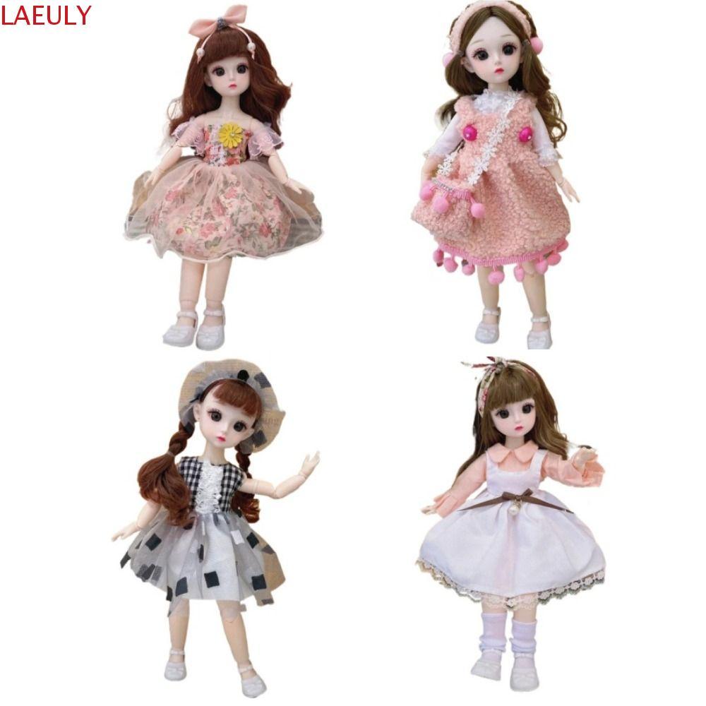 Búp bê trẻ em LAEULY 30cm, Khớp có thể tháo rời Búp bê hình người Búp bê công chúa cô gái, Đầm thời 