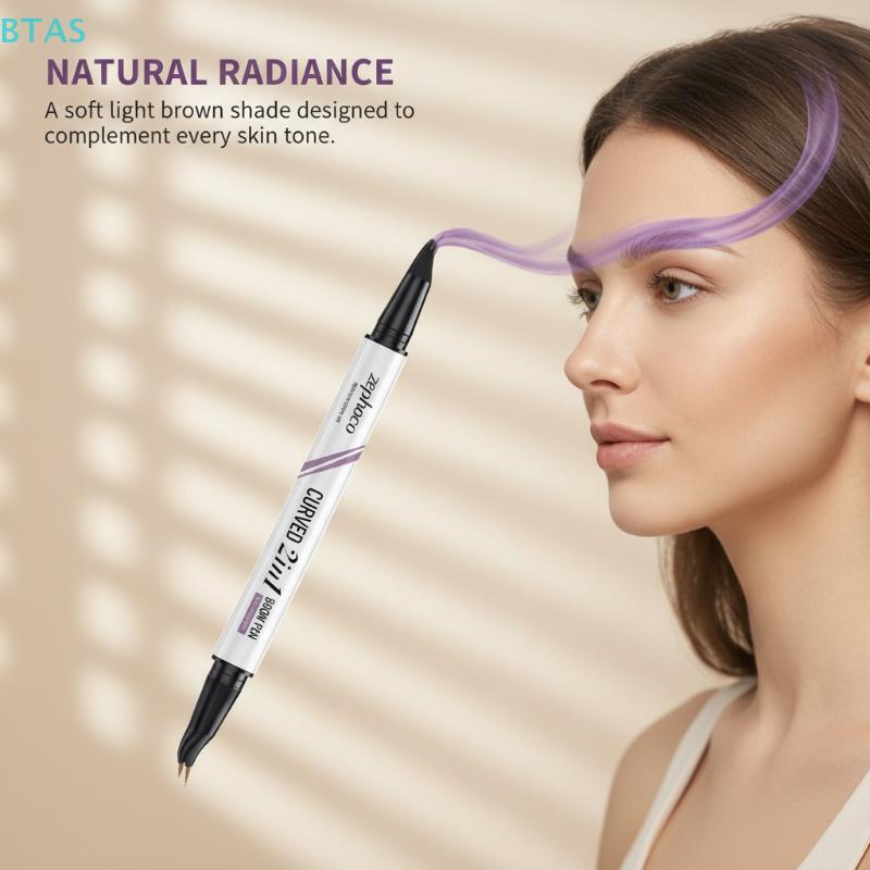 [BT] Bút chì kẻ mày hai đầu chống nước Bút chì kẻ mày hoang dã chống nhòe Bút kẻ mày màu nâu nhạt mỹ