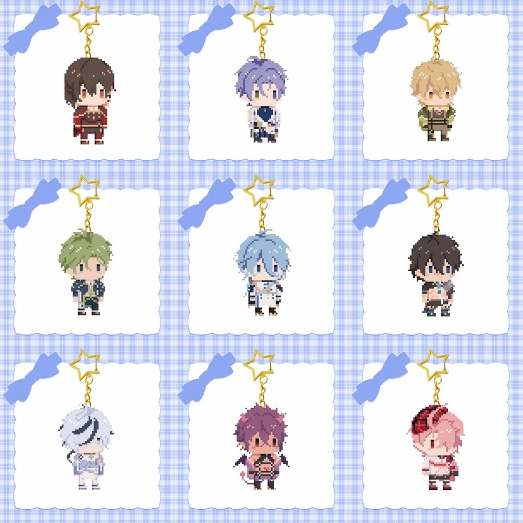 Móc Khóa Nu: Carnival Pixel Art Acrylic Keychain 6cm Mica Trang Trí Cặp Sách Phụ Kiện Game Nu Carniv