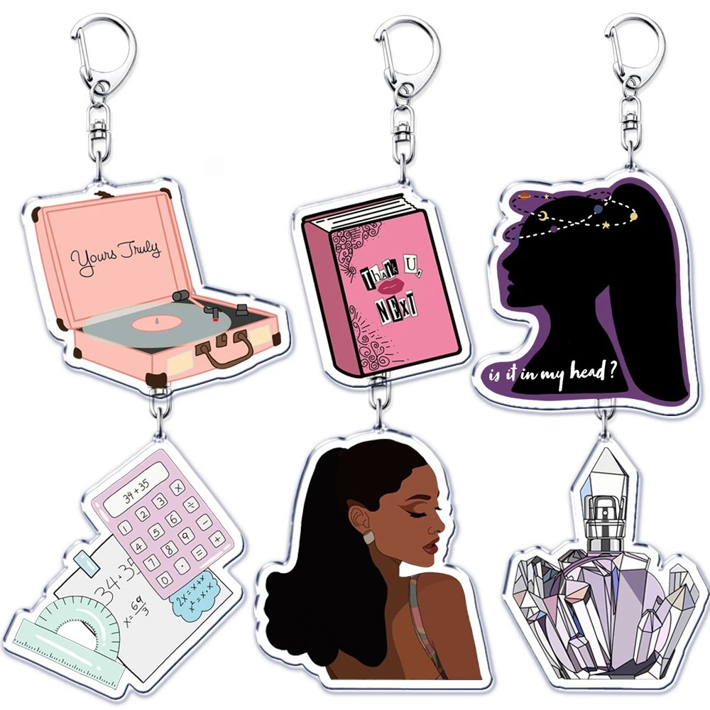 Móc khóa Ariana Grande Acrylic Album Thank U Next Eternal Sunshine Positions Sweetener phụ kiện tran