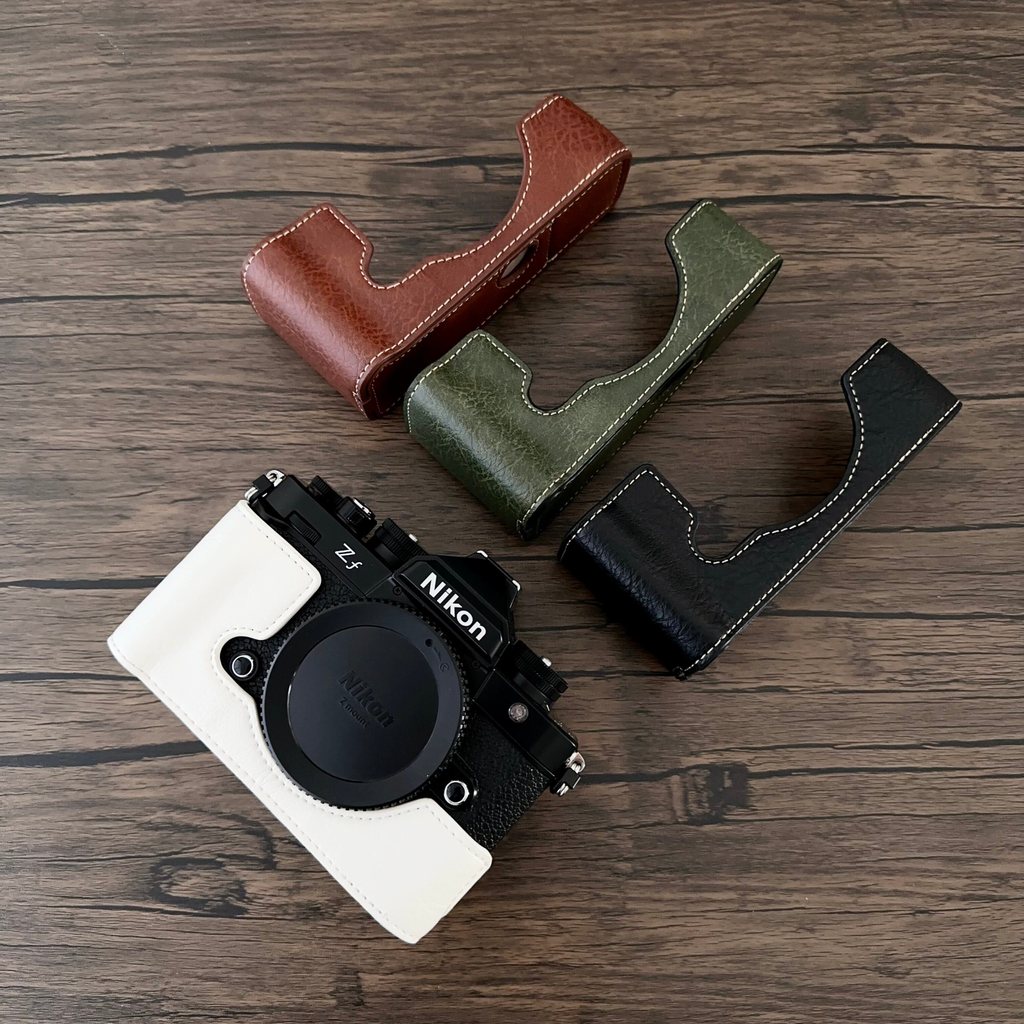 Thích hợp cho Nikon ZF Lychee Pattern Deluxe Half Case Camera Leather Case Nikon zf Base Protection
