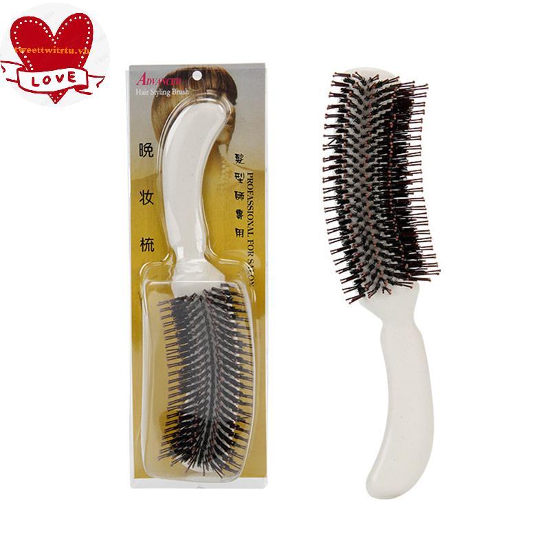 TRWITU S-shapedb Dụng cụ tạo kiểu nghệ sĩ Smooth Out Frizz Bàn chải tóc Femme Fluffy Hairbs VN