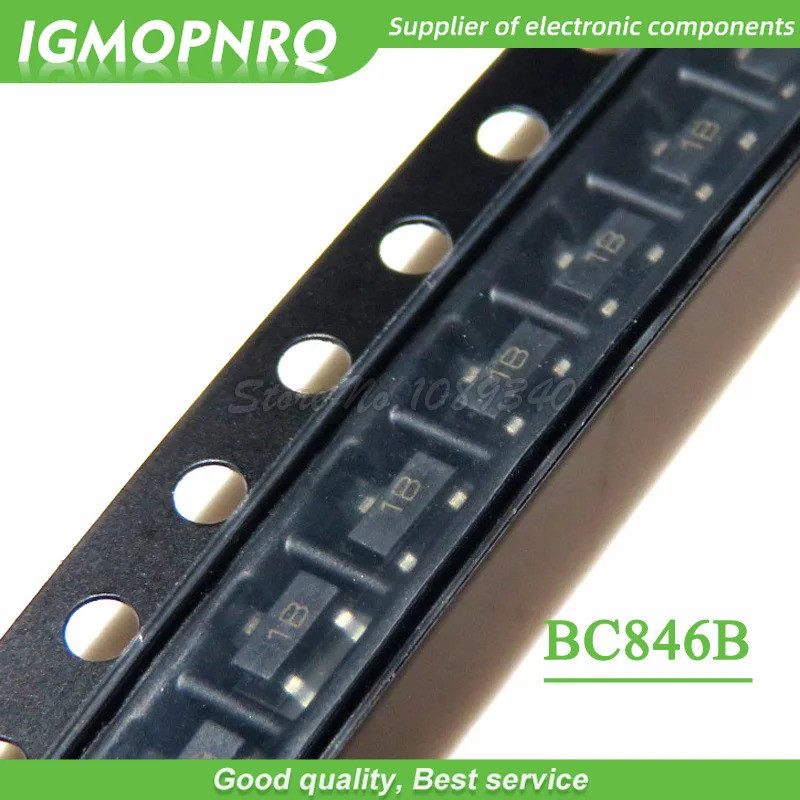 100 chiếc BC846B BC846 Transistor lưỡng cực - BJT Transistor 200mW SOT23-3 mới nguyên bản