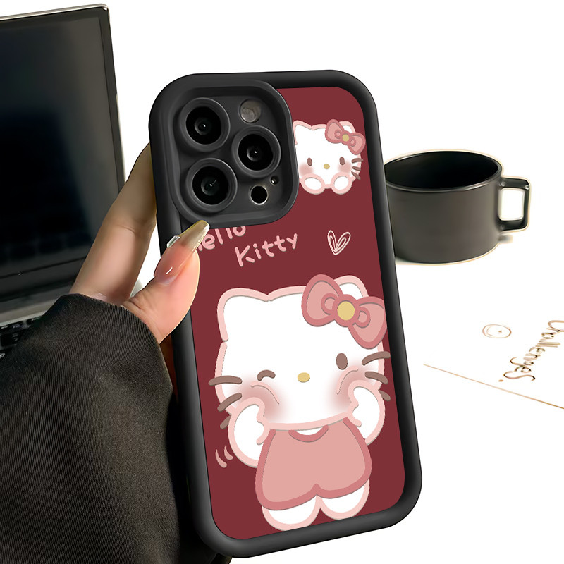 Ốp Lưng cho OPPO A9 2020/A5S/A3S/A3X/A5 pro/A15/A16/A16K/A17 Hello Kitty Ngại Ngùng TPU Soft Shell c