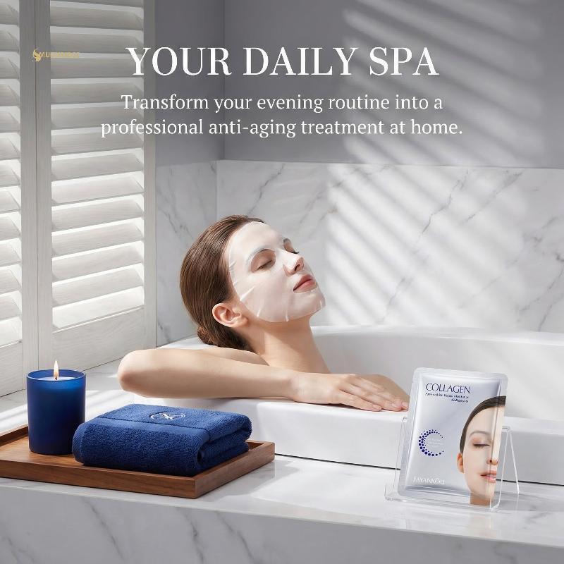 Mặt nạ nâng chống nhăn MUQV Collagen Mặt nạ Collagen qua đêm, Mặt nạ Collagen sâu để nâng săn chắc d