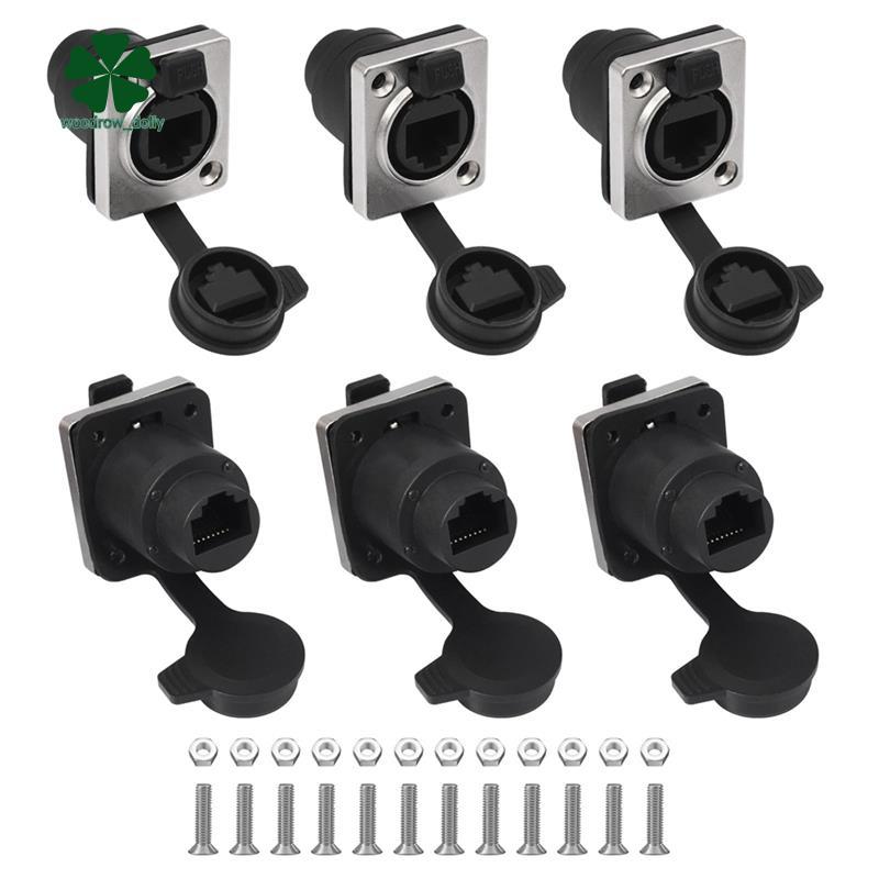 Khớp nối RJ45 chống nước Đầu nối Ethernet Nữ sang Nữ RJ45 Đầu nối Ethernet loại D Đầu nối RJ45