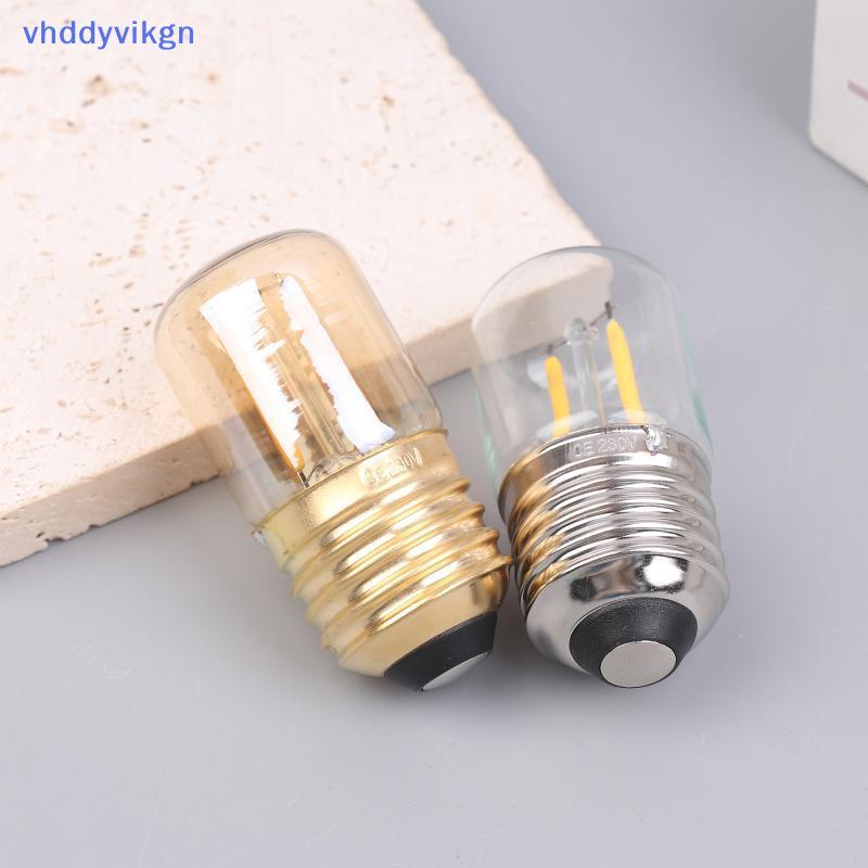 VHDD Mini E27 T28 1W 2200K Bóng Đèn Dây Tóc Vintage Đèn Nến Ampoule Vàng Xoắn Ốc AC220V Đèn Thủy Tin