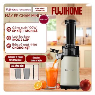 Máy ép chậm mini FUJIHOME SJ06, Máy máy ép trái cây rau củ công suất 100W dung tích 400ml