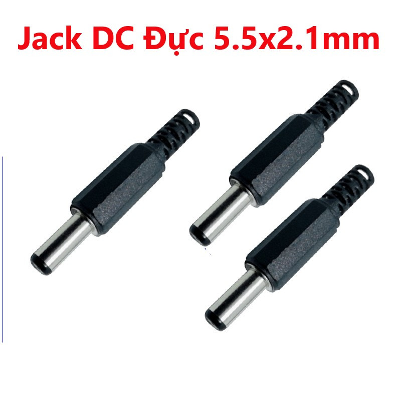 Jack DC Đực Cái 5.5x2.1, Jack DC có ốc vặn 5.5x2.1mm