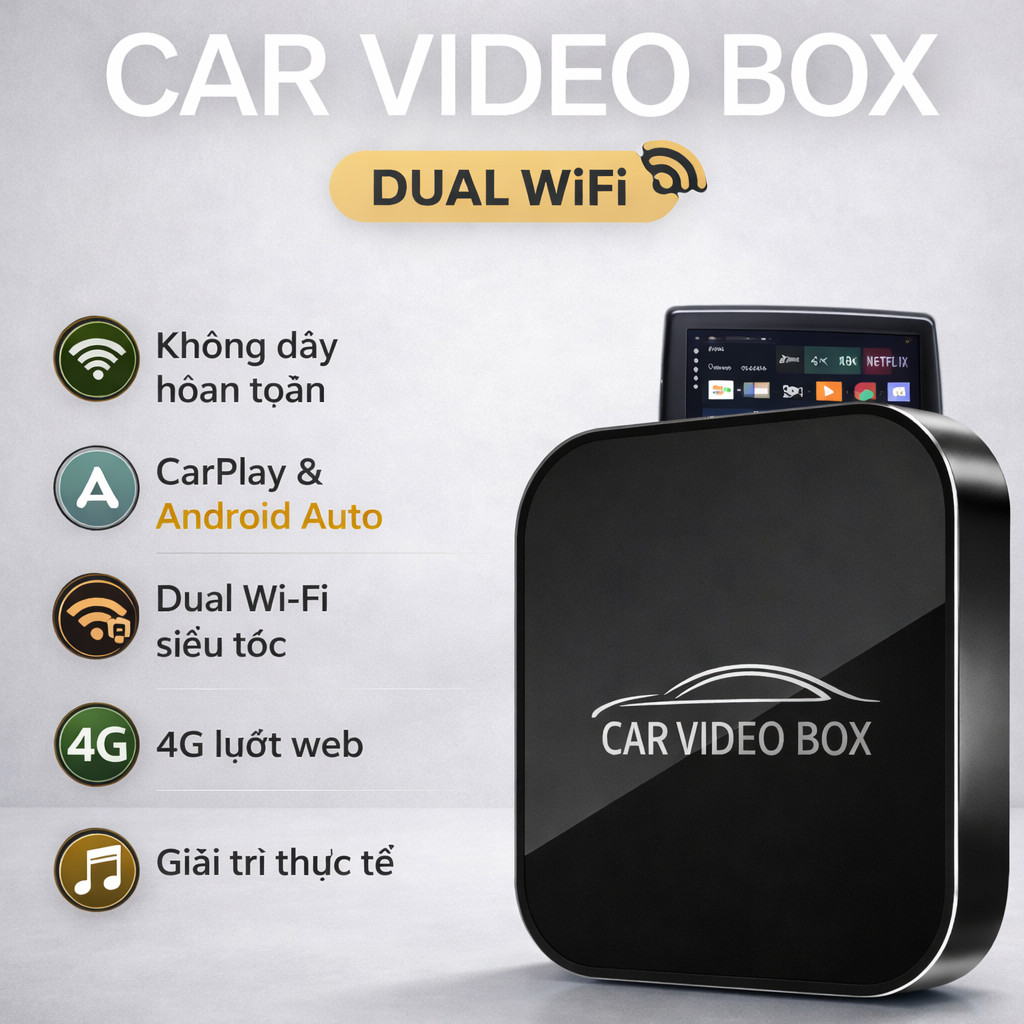 CarPlay Box 4G, Car Video Box, Android Box Ô Tô, Box CarPlay, Android Auto Box, TV Box Ô Tô, Hộp Car