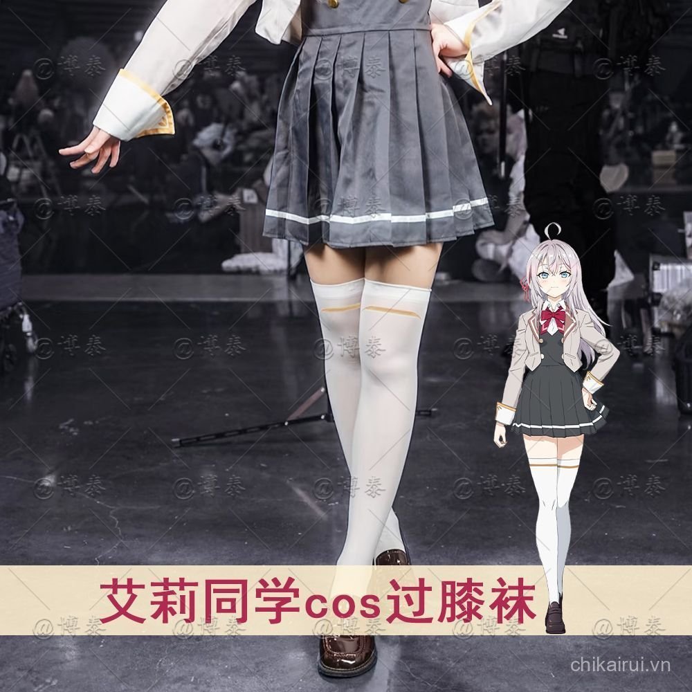 Alya Đôi Tất Anime Dài Trắng Đến Đầu Gối Cho Cosplay - Quà Tặng Sinh Nhật Perfect