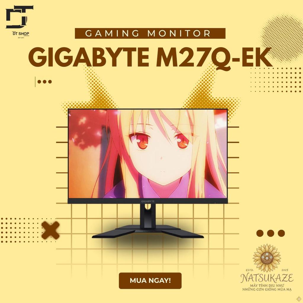 Màn Hình Gaming GIGABYTE M27Q-EK 27" 2K SS IPS - 170Hz, 0.5ms, Tích Hợp KVM Độc Đáo  Natsukaze ProTe