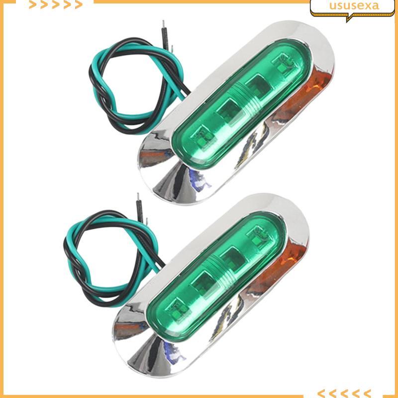 2 Miếng Xe Tải Bên Đánh Dấu Đèn 4LED Đèn Báo Universia Chống Thấm Nước Thay Thế Phụ Kiện Lắp Đặt Di 