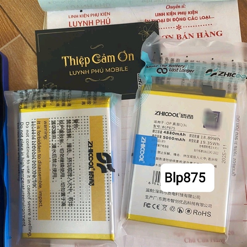 Pin realme C55/narzo 50/k9s/q3s/BLP881/BLP875