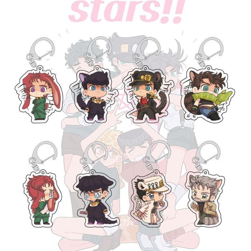 [Bota Shop] Anime Kỳ Dị Của JOJO Eitaro Kujo Josuke Hanakyo Viện Acrylic Móc Khóa Mặt Dây Chuyền GJ