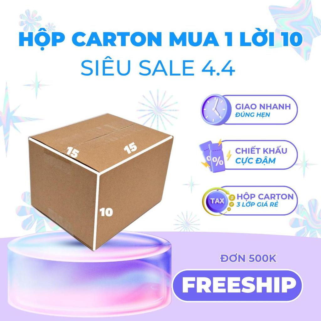 15x15x10 bộ 50 hộp carton đóng hàng