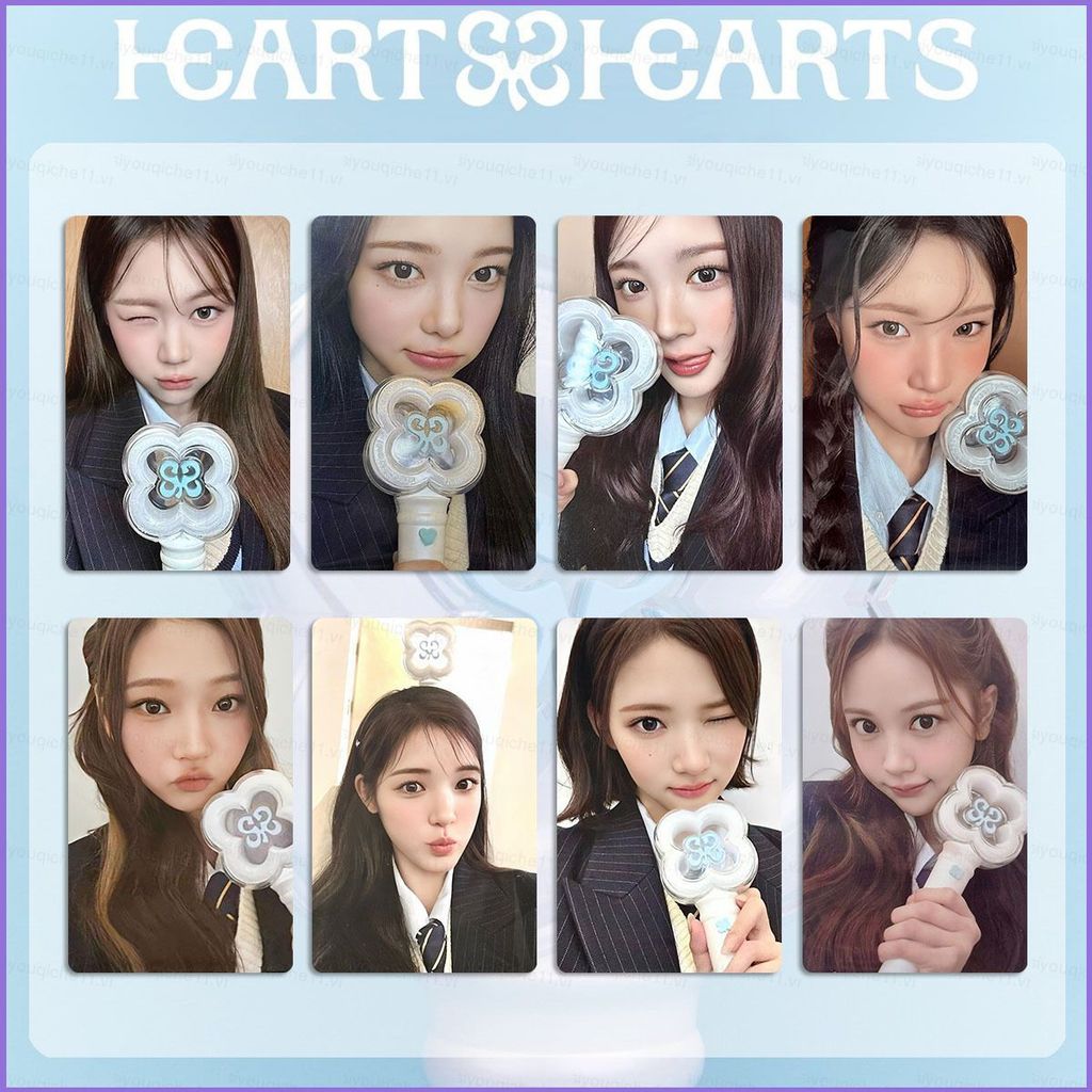 SQ11 8 Cái / bộ Hearts2Hearts JIWOO LOO Card Hỗ Trợ ĐÈN STICKS Bưu Thiếp Bộ Sưu Tập Ngôi Sao Ngoại V