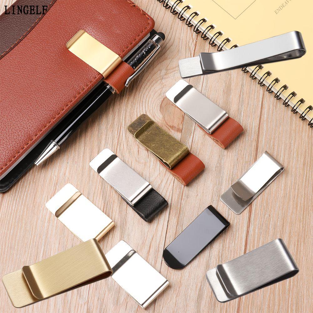 Kẹp thép không gỉ LINGELLF Thư mục bút đồng cầm tay bằng kim loại hữu ích