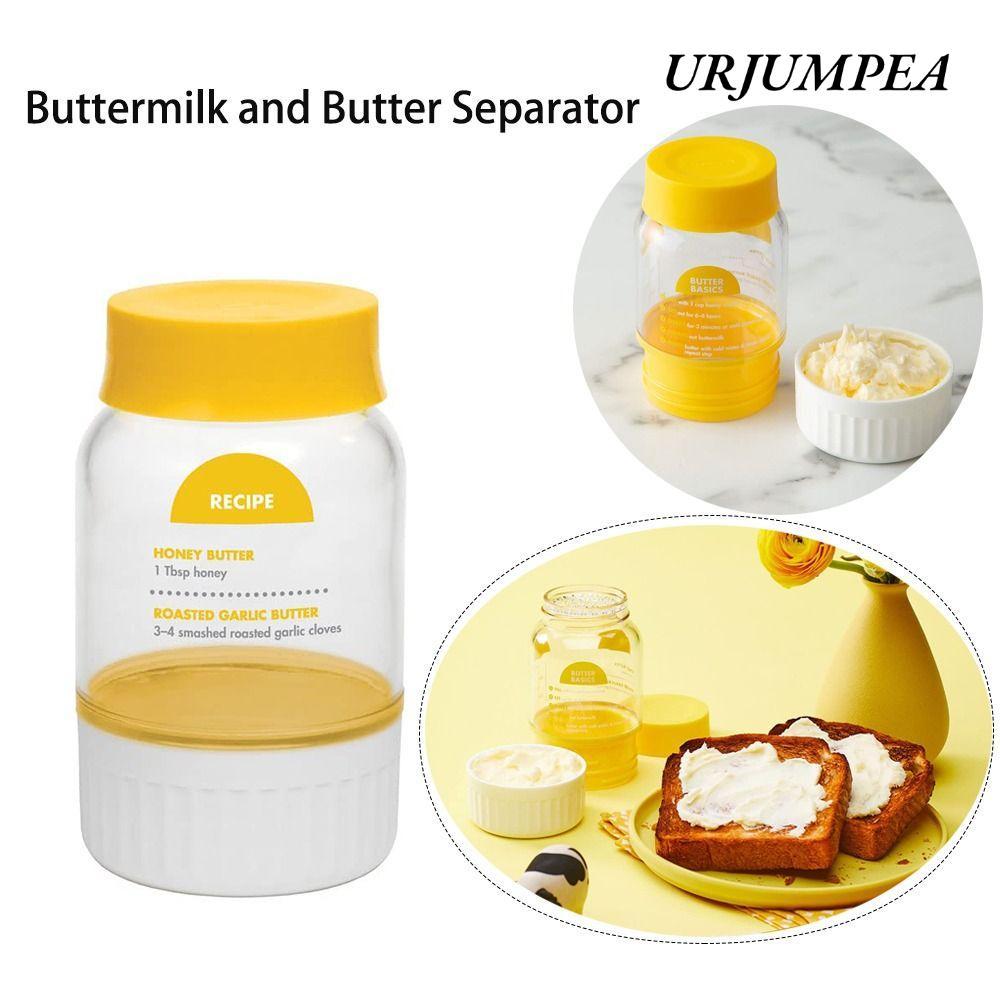 URJUMPEA Buttermilk and Butter Separator, DIY Butter Mixer Butter Shaker Jar Bộ lọc kem nhà bếp, Dụn