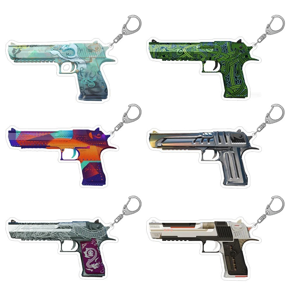 Móc khóa Acrylic game CS2 CSGO mô hình súng lục Desert Eagle Deagle skin Blaze Printstream trang trí