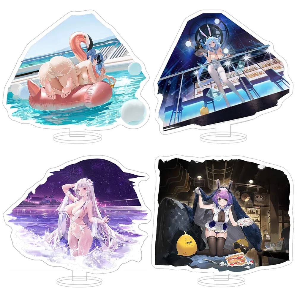 Standee Azur Lane mô hình mica Cheshire Helena Richelieu Independence San Diego Nagato trang trí bàn