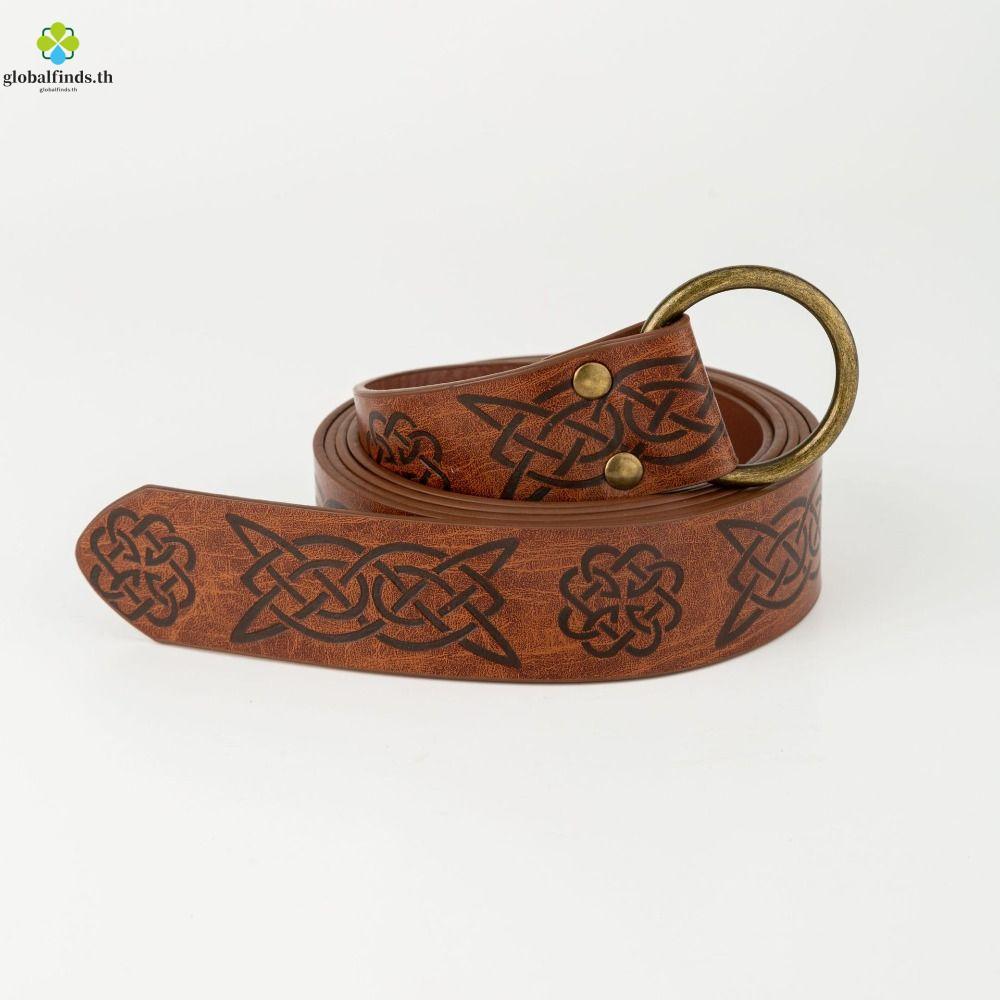 LFINDS Celtic Belt, PU Vintage Viking Renaissance Belt, Retro In Hình Hiệp Sĩ Da Thời Trung Cổ Dây T