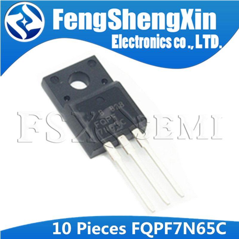 10 Cái / lô FQPF7N65C FQP7N65C TO-220F FQPF7N65 7N65 650V N Loại MOSFET
