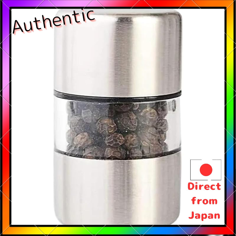 Pepper grinder - stainless steel spice herb grinder, fine pepper powder crushing tool, swivel grindi