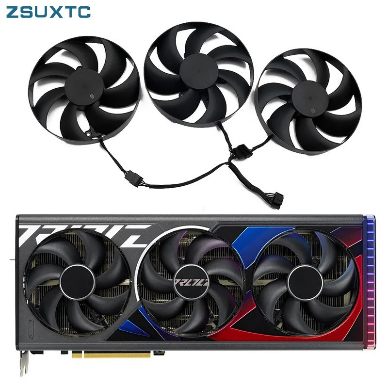 HL Làm Mát CF1015U12D 7PIN 105MM 12V 0.55A RTX4090 4080 GPU FAN Cho ASUS GeForce RTX4080 4090 ROG ST