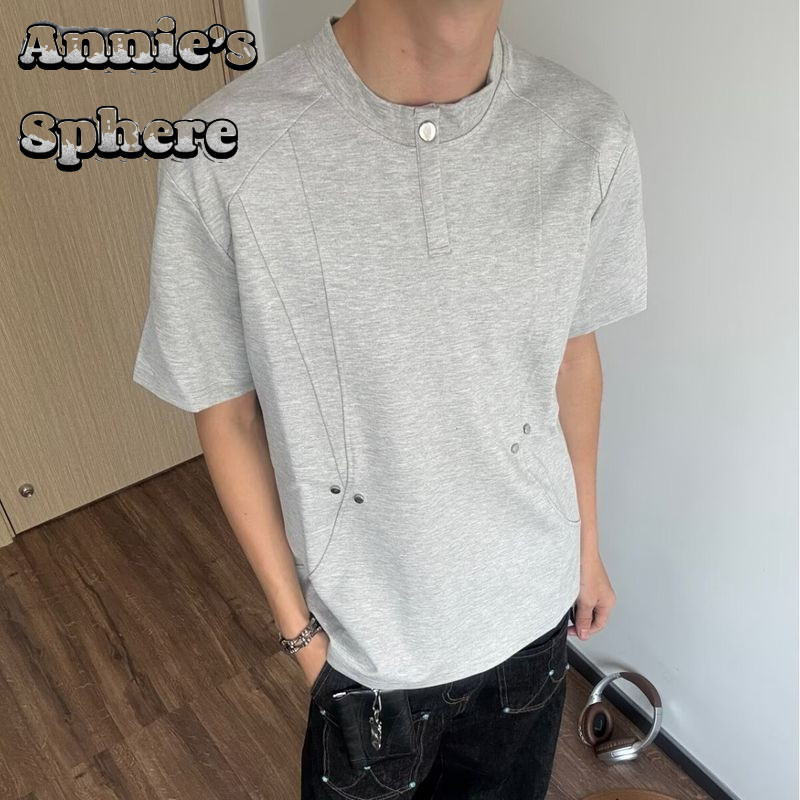 Áo Thun Annie's Sphere Nam Nữ Style Retro, Cổ Henley Cá Tính
