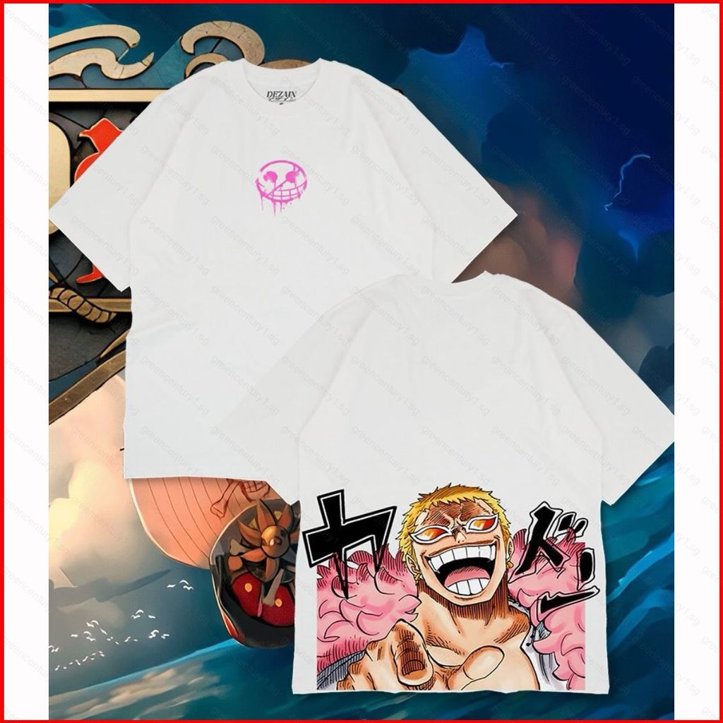Áo Thun Cotton Dày 220g Mùa Hè - Nhân Vật Monkey D Luffy Và Nami Từ One Piece