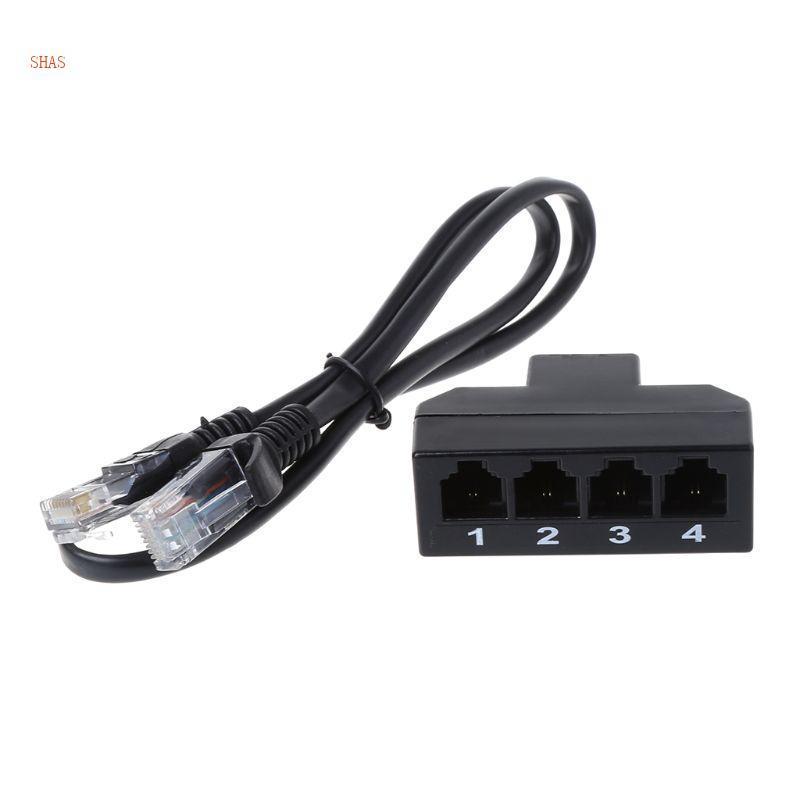 Bộ chuyển đổi Shas RJ45 sang RJ11 RJ45 8P8C Nam sang 4 RJ11 6P4C Nữ